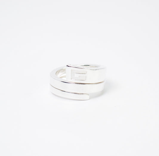 Gucci Vintage G Logo 925 Silver Ring #13