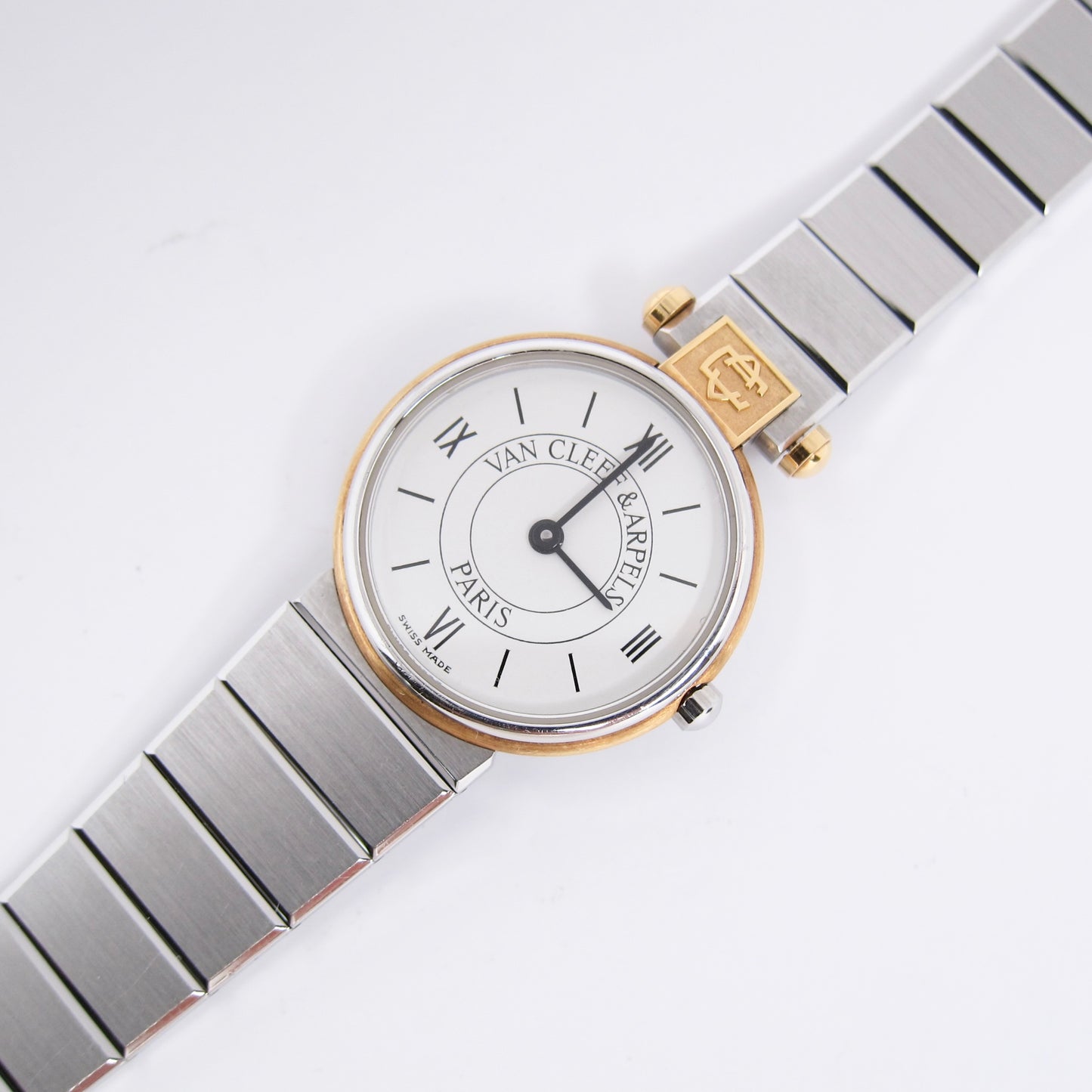 Van Cleef & Arpels Vintage La Collection Round White Face Two Tone Watch