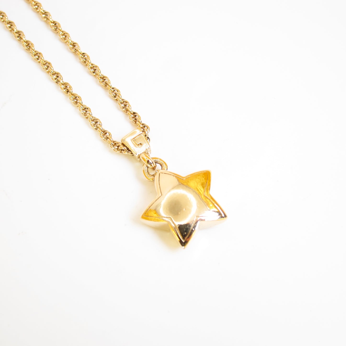 Givenchy Vintage G Logo and Star Golden Necklace