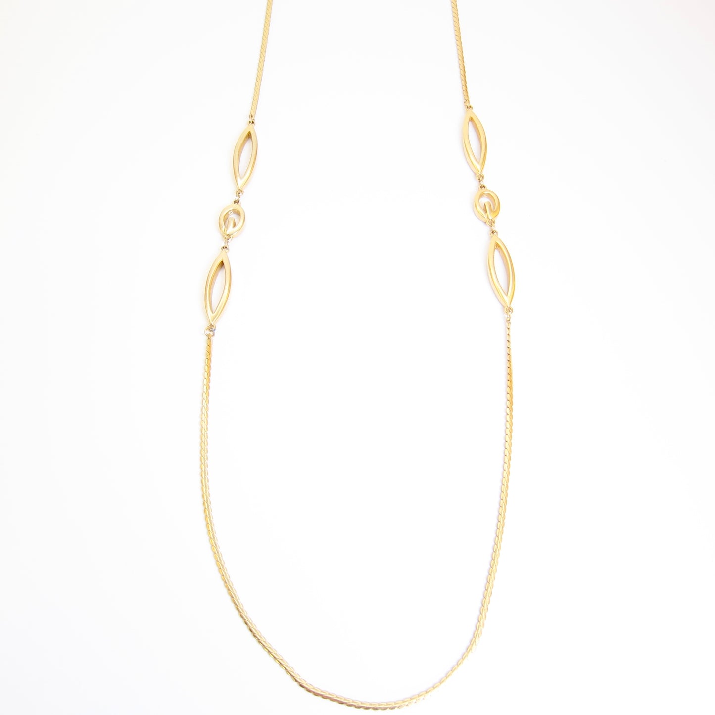 Givenchy Vintage G Logo Golden Long Necklace