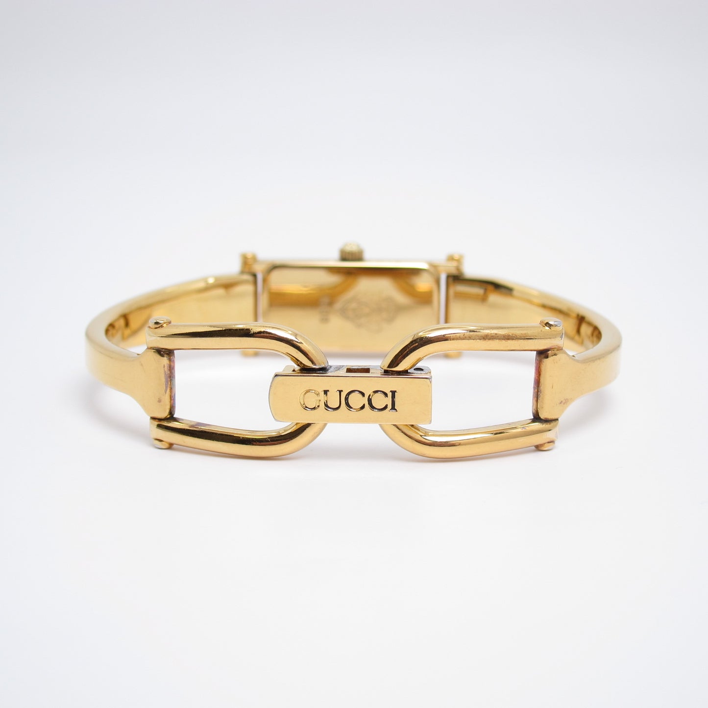 Gucci Vintage Rectangle Golden Face Bangle Watch