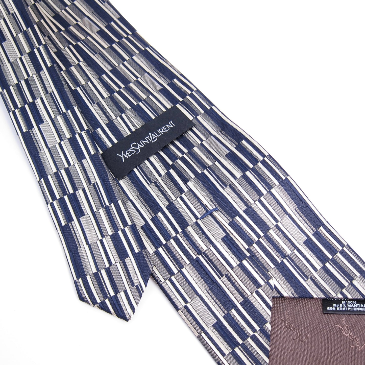 Yves Saint Laurent Vintage Geometric Jacquard Silk Tie
