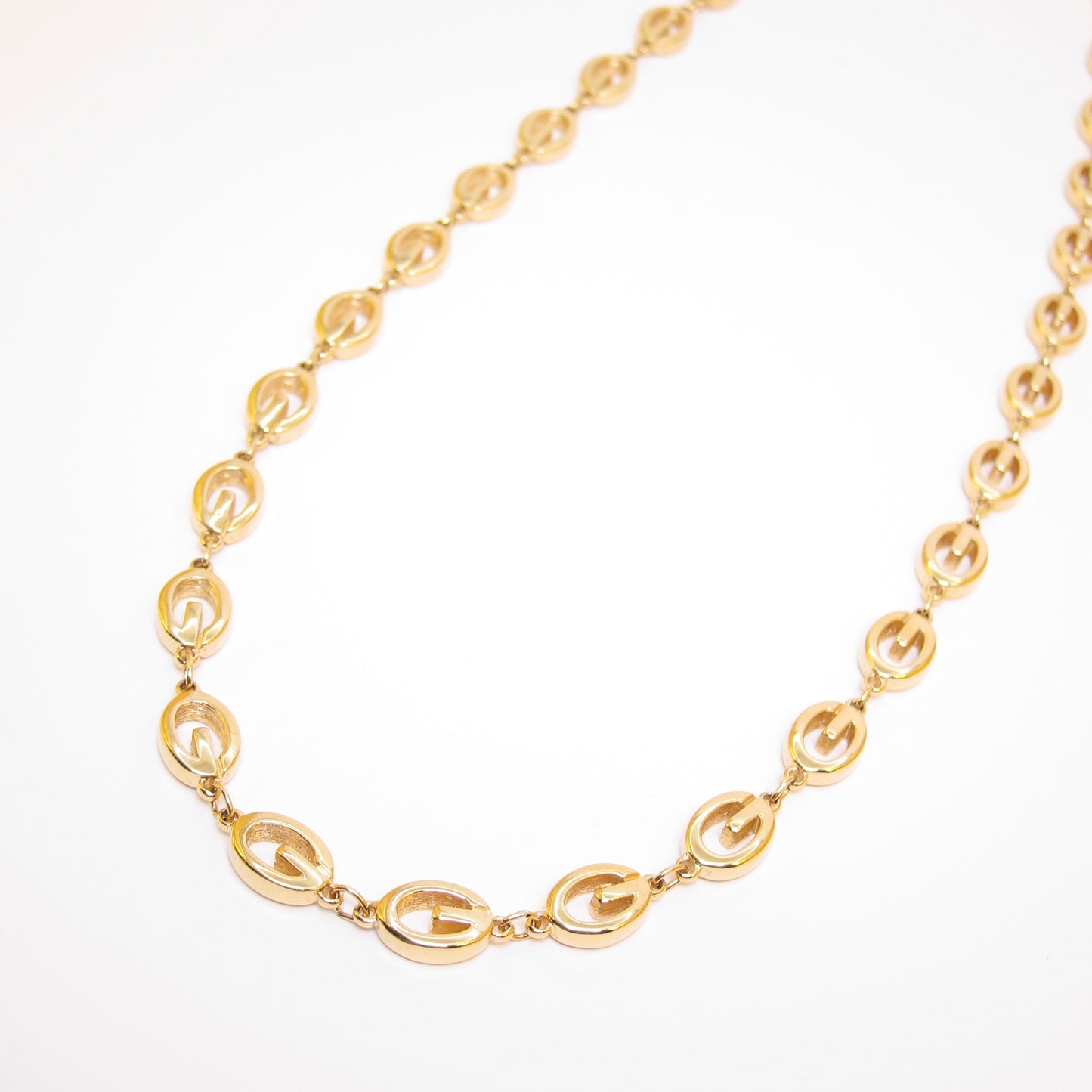 Givenchy Vintage G Logo Golden Long Necklace