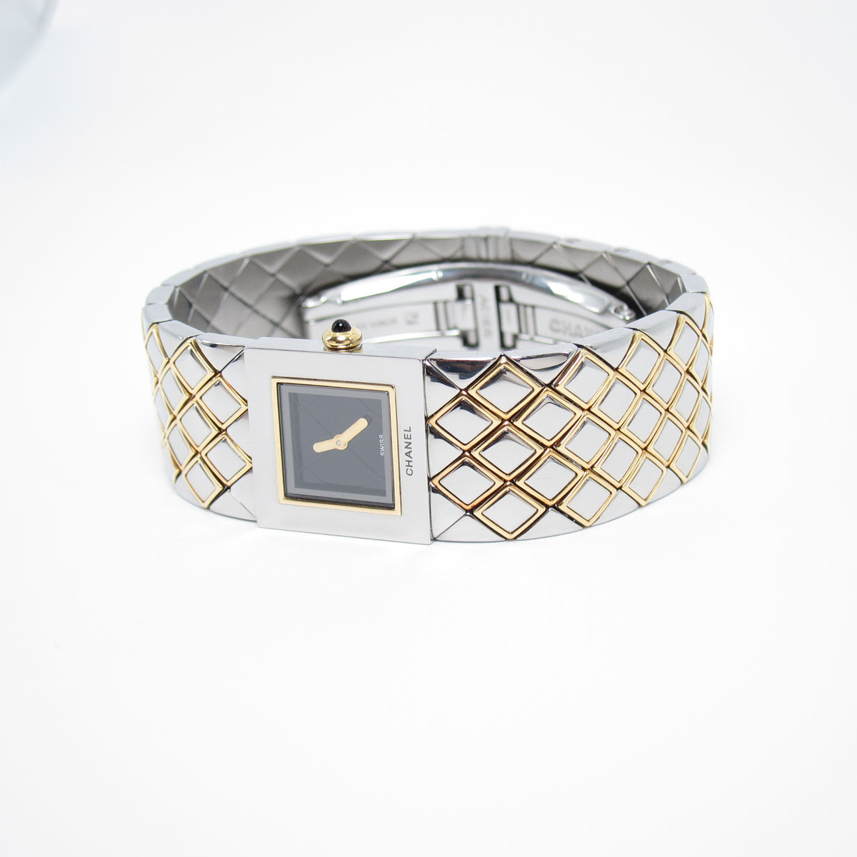 Chanel Vintage Matelasse 18K Gold & Stainless Steel Watch