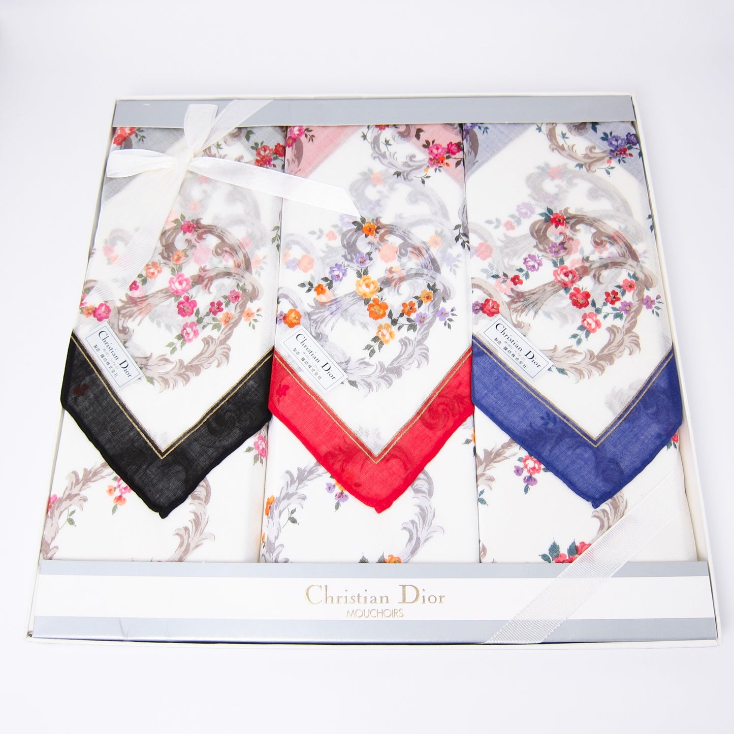 Christian Dior Vintage Unused Handkerchiefs Box Set