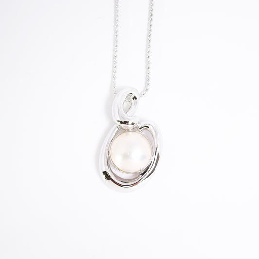 Tasaki Vintage Mabe Pearl 925 Silver Necklace