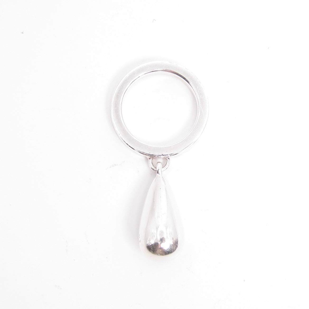 Gucci Vintage Teardrop Charm 925 Silver Ring