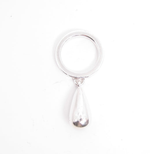 Gucci Vintage Teardrop Charm 925 Silver Ring
