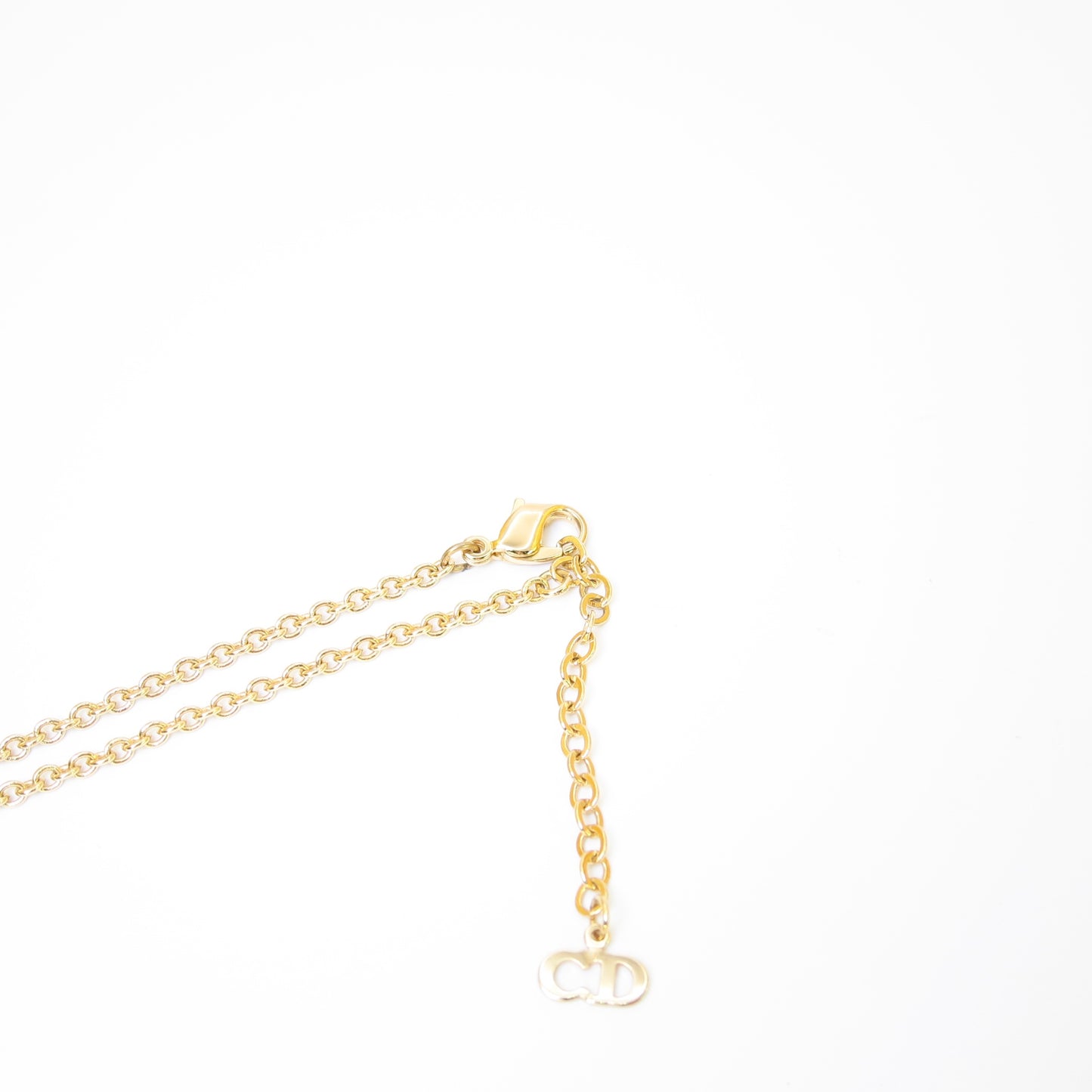 Christian Dior Vintage CD Logo Golden Necklace