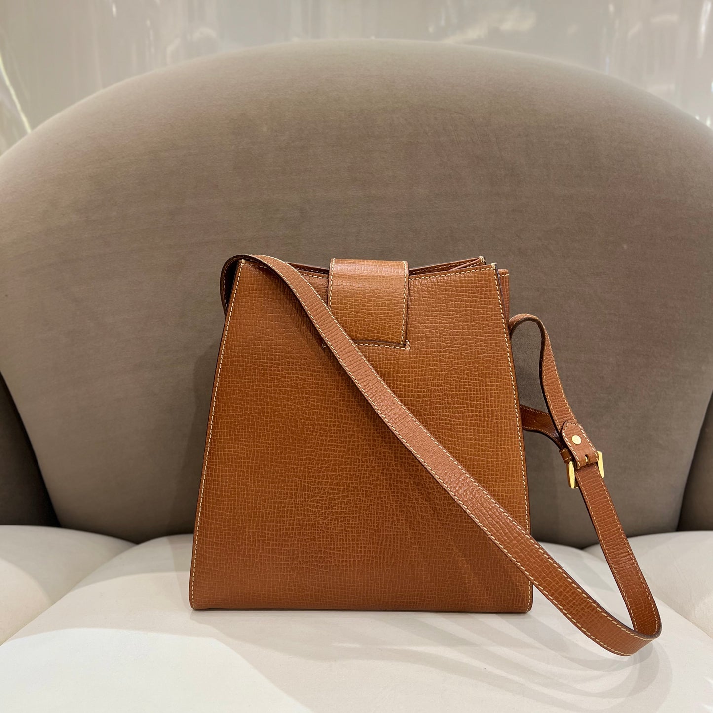 Loewe Vintage Brown Leather Shoulder Bag