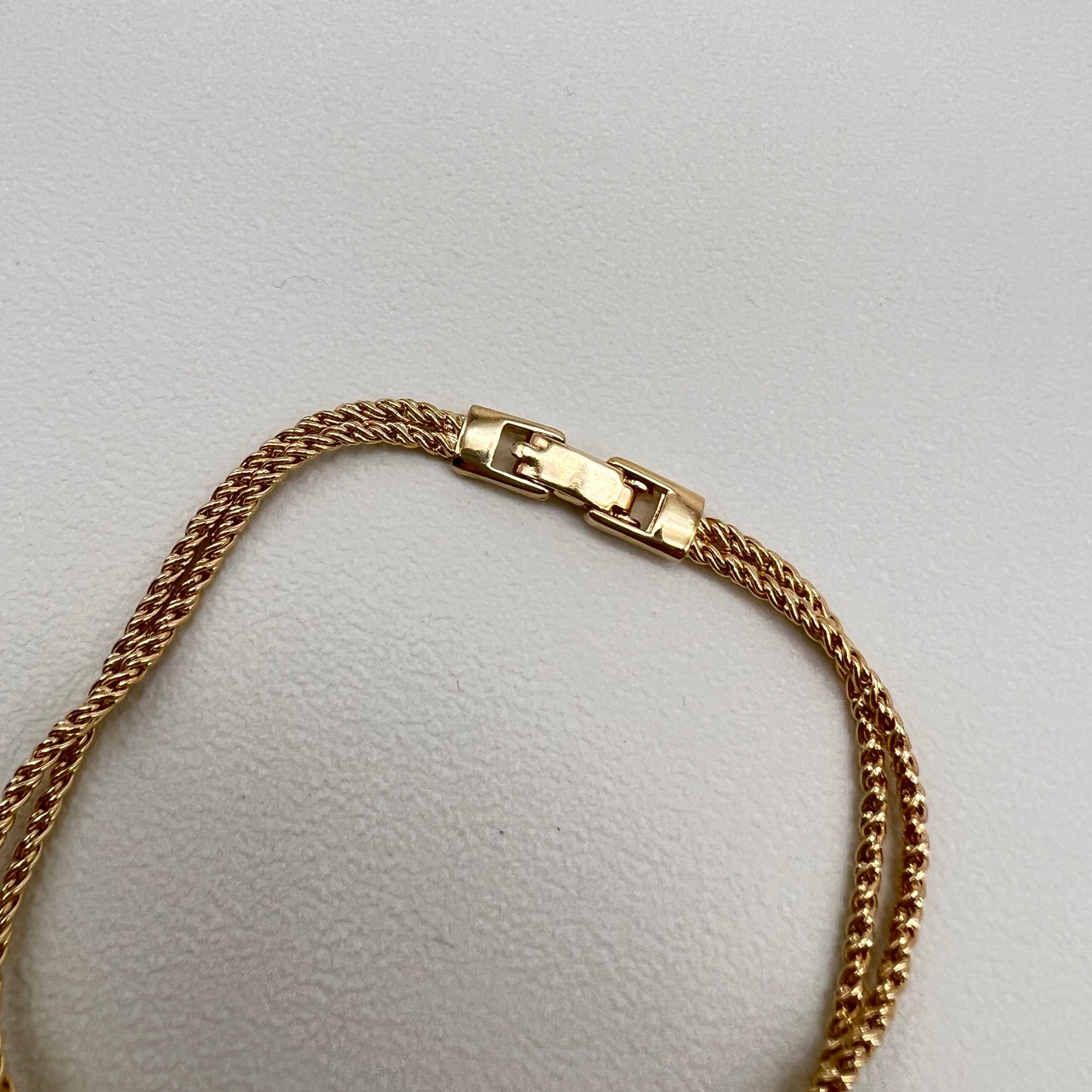 Givenchy Vintage G Logo and Rhinestone Golden Bracelet
