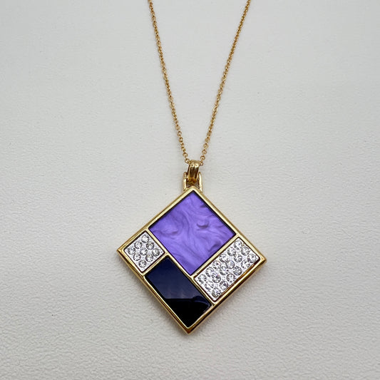 Yves Saint Laurent Vintage Y- Line Stylish Pendant Golden Necklace