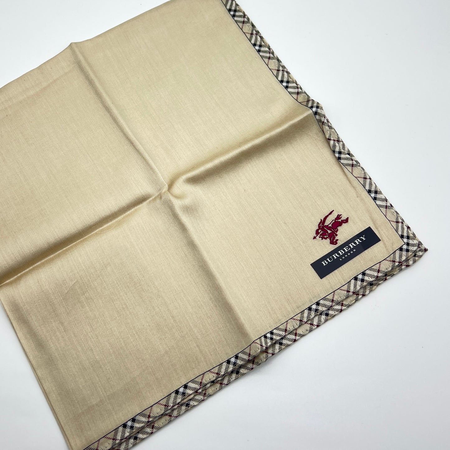 Burberry Vintage Unused Cotton Handkerchief, Pocket Square