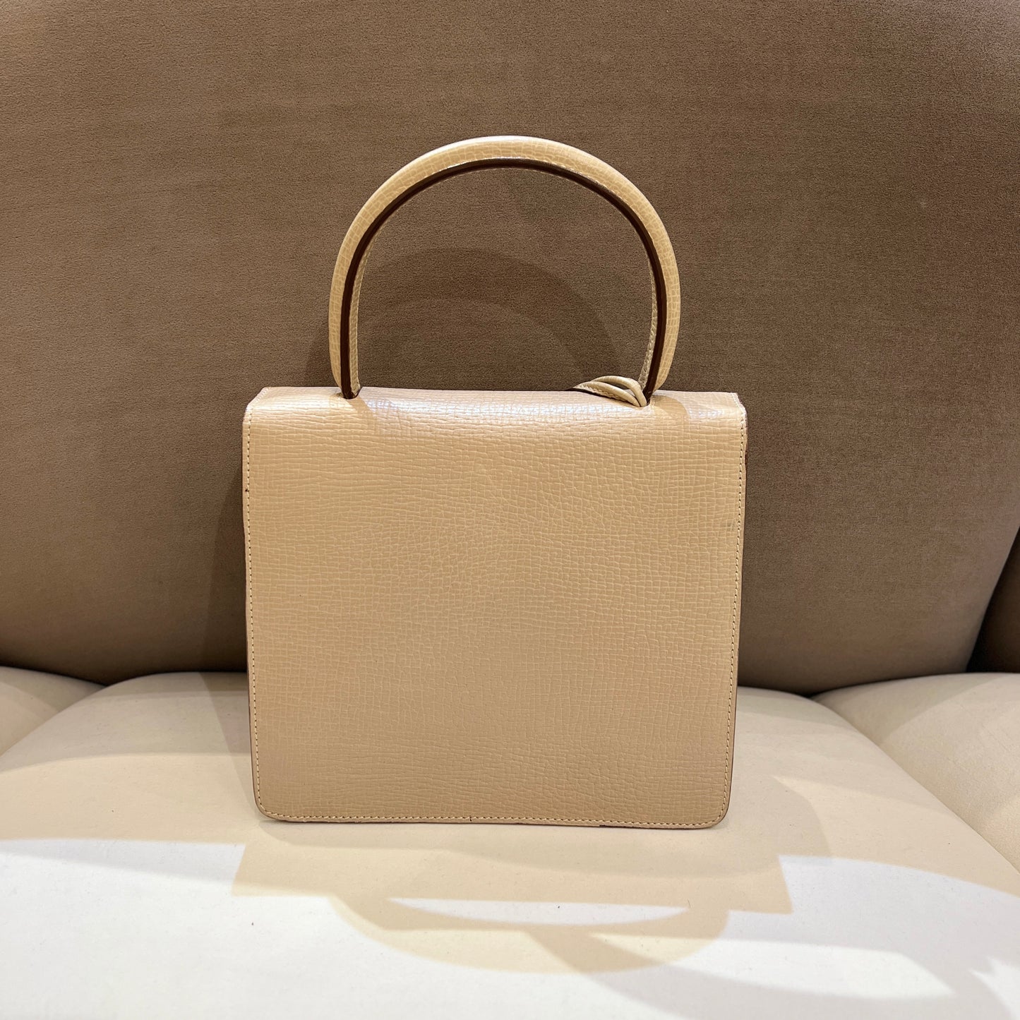 Loewe Vintage Beige Color Barcelona Top Handle Handbag