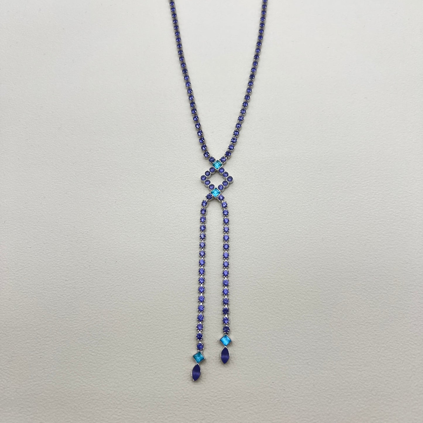 Givenchy Vintage Two Tone Color Stone Necklace