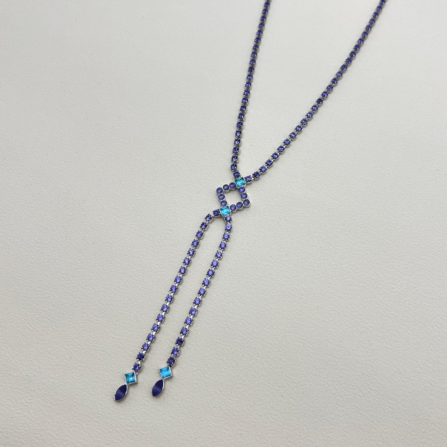 Givenchy Vintage Two Tone Color Stone Necklace