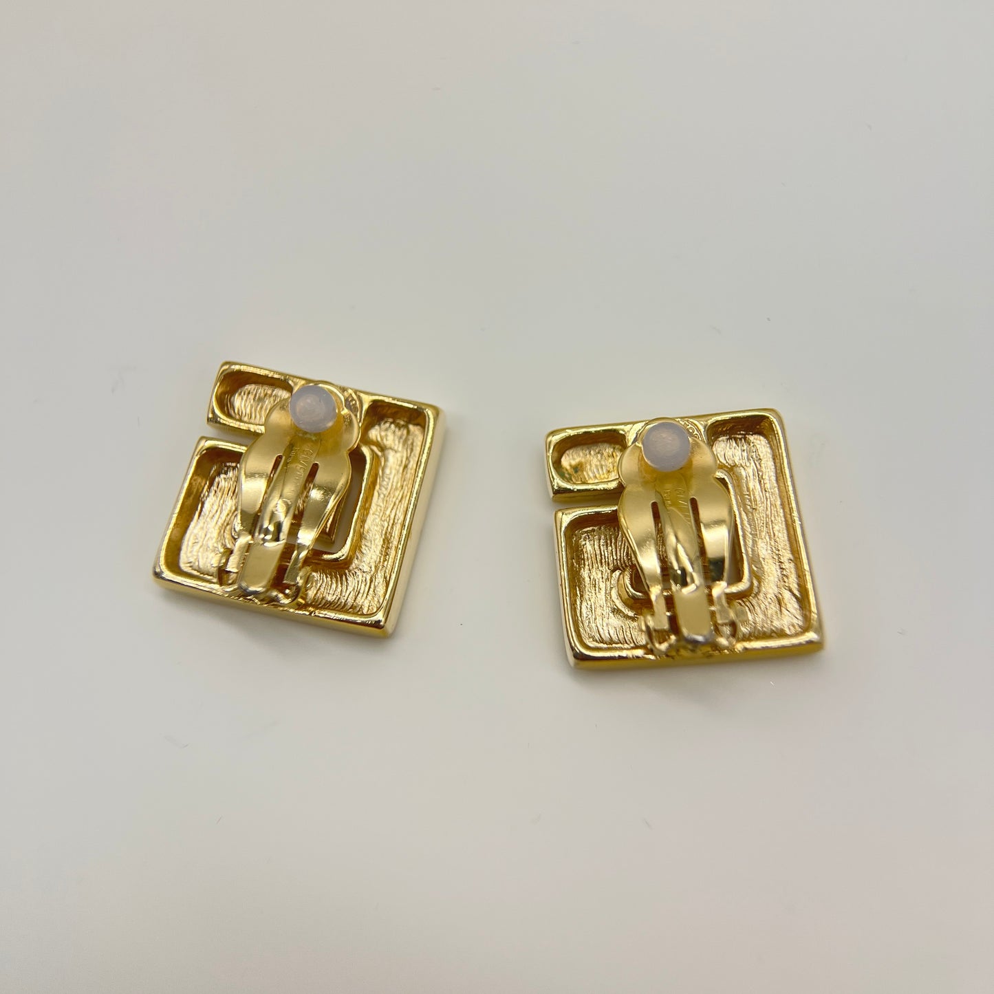 Givenchy Vintage G Logo Golden Clip-On Earrings