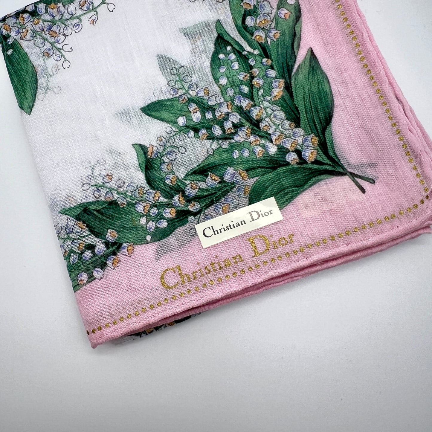 Christian Dior Vintage Unused Cotton Handkerchief, Pocket Square