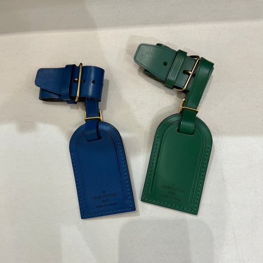 Louis Vuitton Vintage Blue/Green Color Luggage Tag