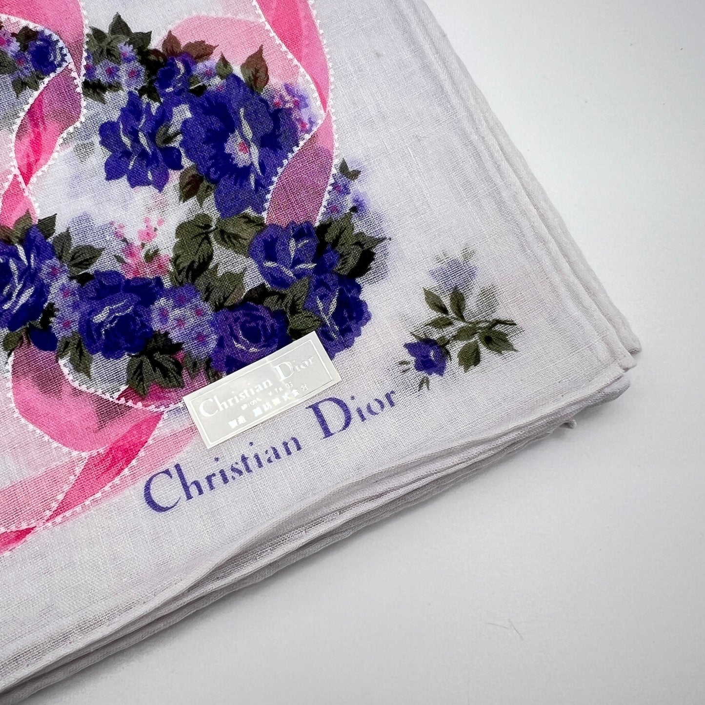 Christian Dior Vintage Unused Cotton Handkerchief, Pocket Square