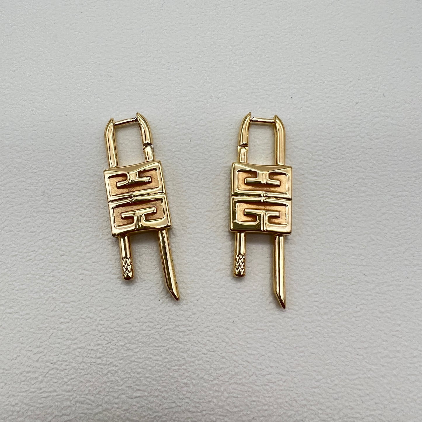 Givenchy Vintage Golden Lock Earrings