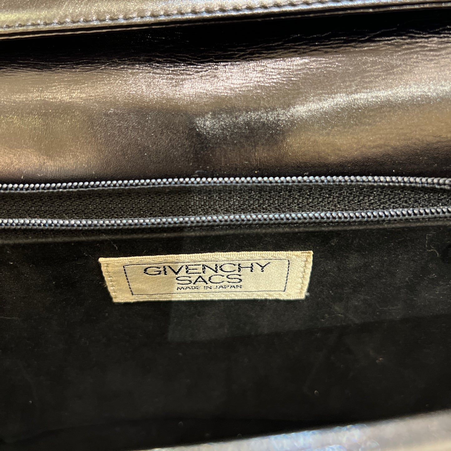 Givenchy Vintage Embossed G Logo Black Leather Shoulder Bag