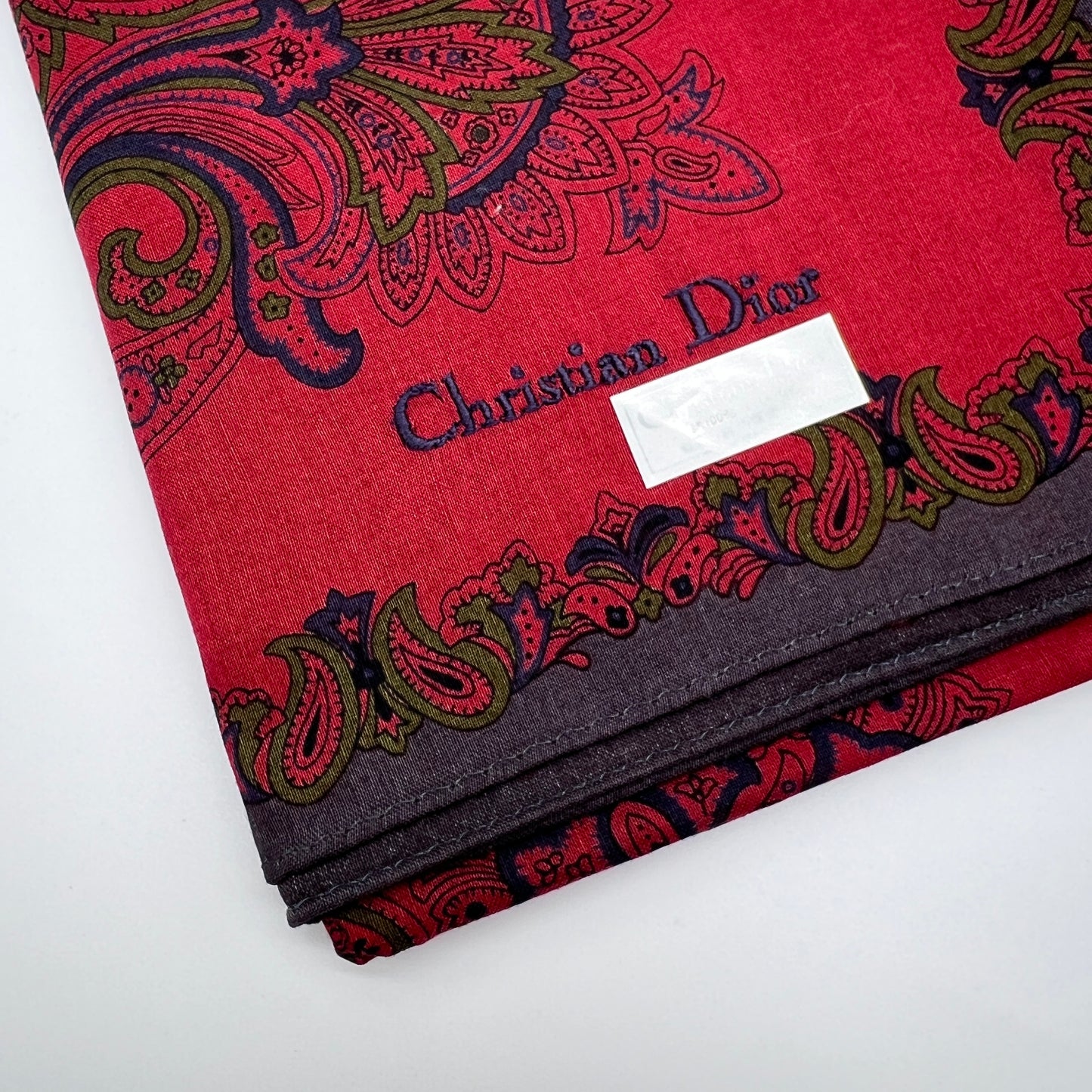 Christian Dior Vintage Unused Cotton Handkerchief, Pocket Square