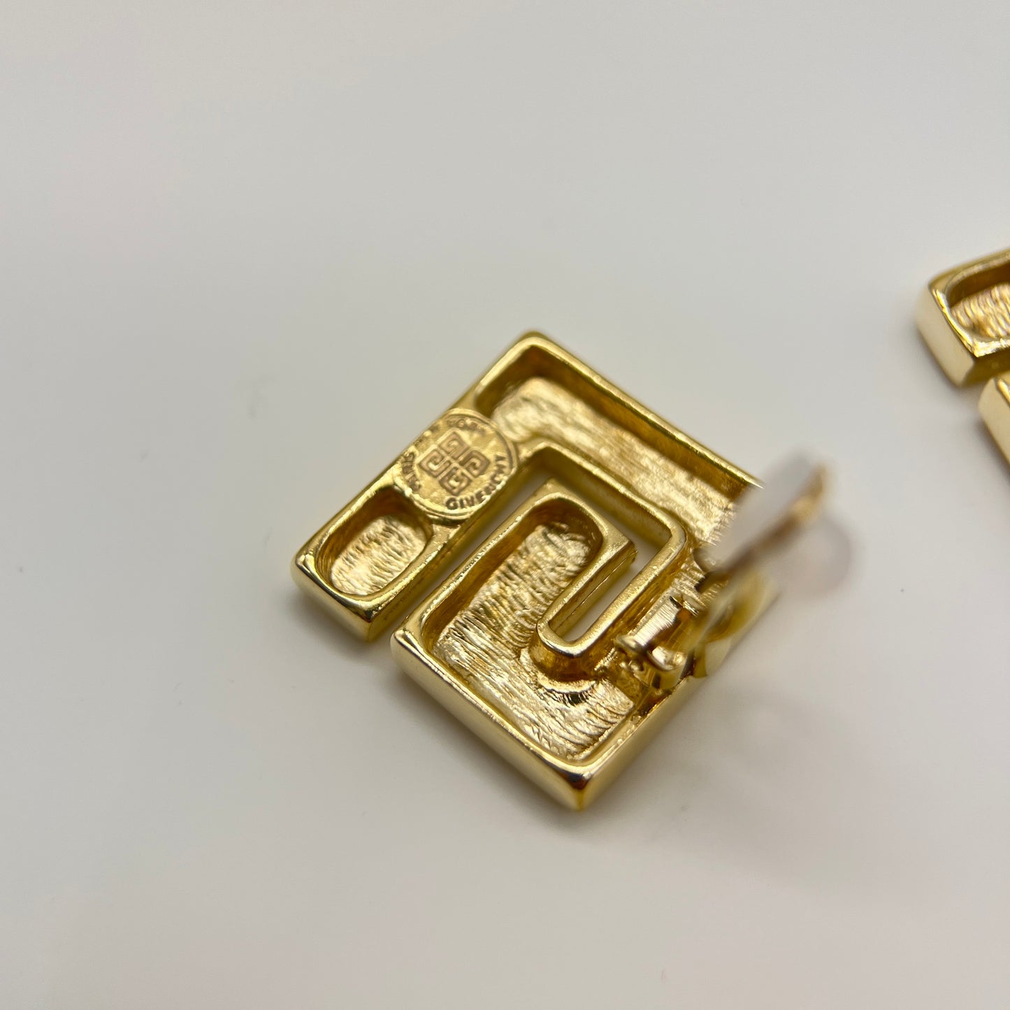 Givenchy Vintage G Logo Golden Clip-On Earrings