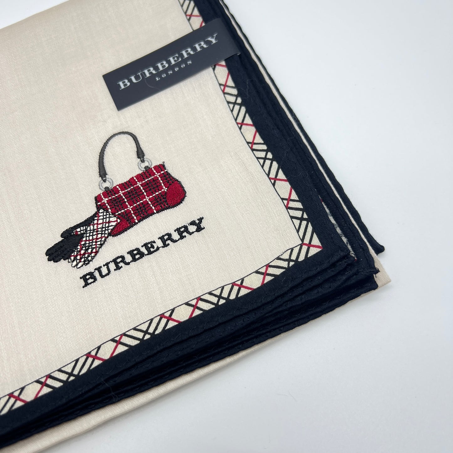 Burberry Vintage Unused Cotton Handkerchief, Pocket Square