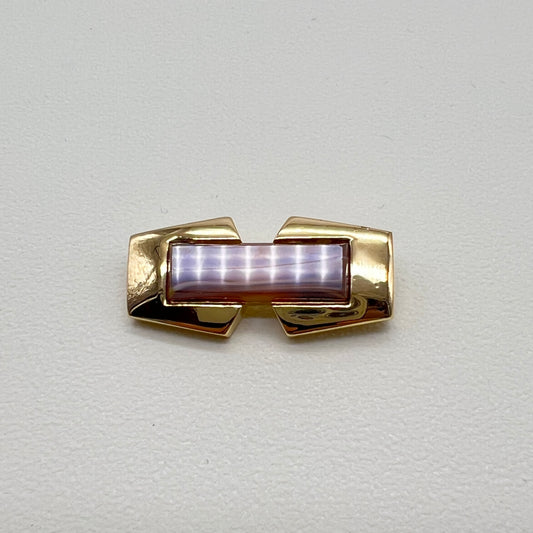 Givenchy Vintage Amber Stone Golden Brooch