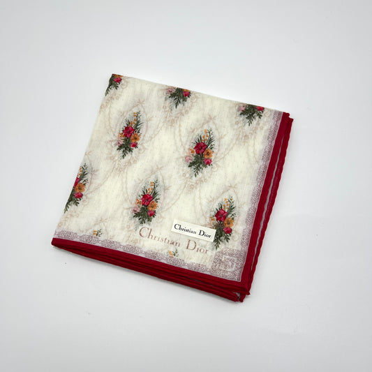 Christian Dior Vintage Unused Cotton Handkerchief, Pocket Square