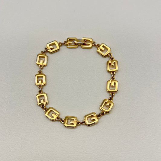 Givenchy Vintage G Logo Golden Bracelet