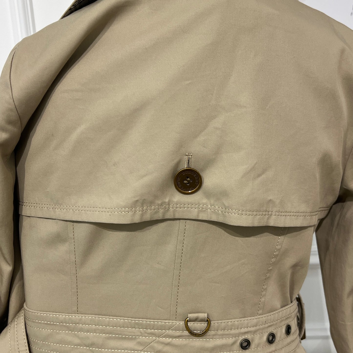 Burberry Vintage Beige Color Classic Long Trench Coat