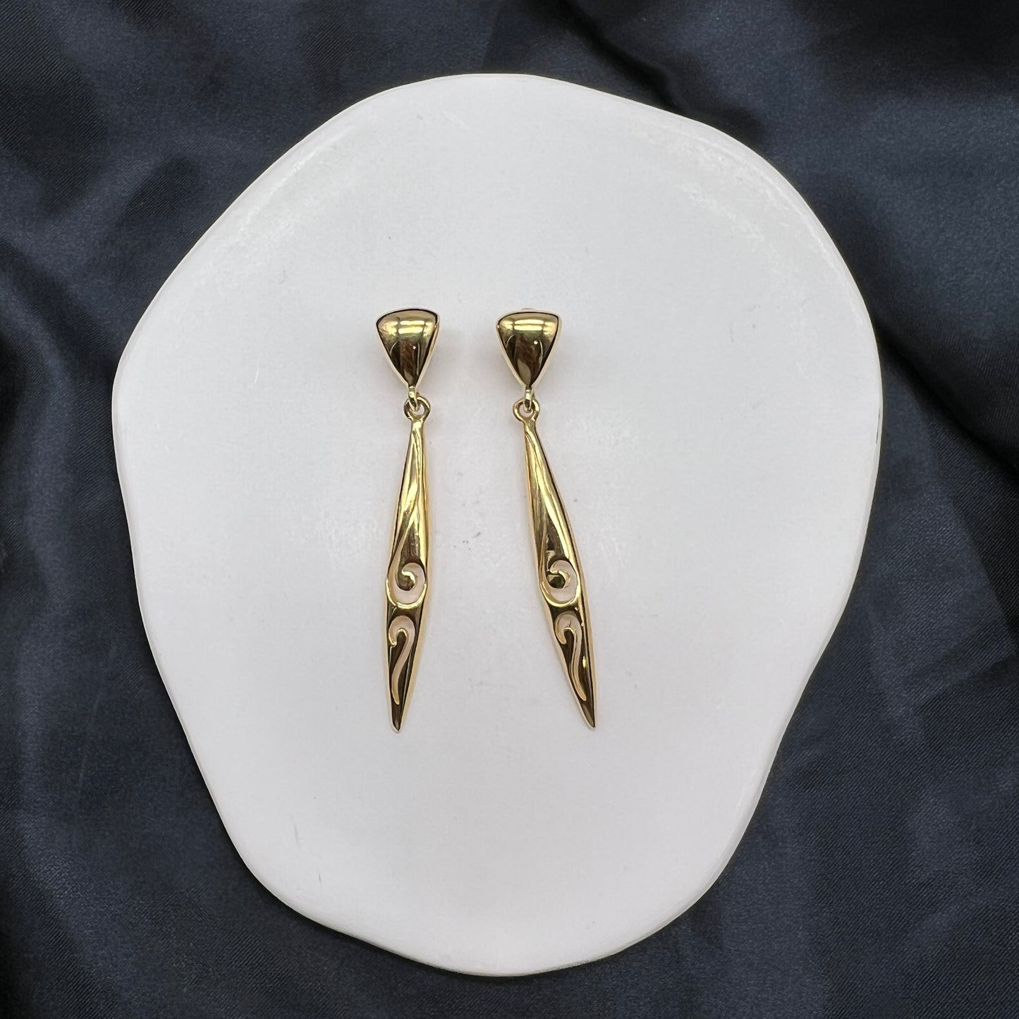 Givenchy Vintage Dangling Golden Clip-On Earrings