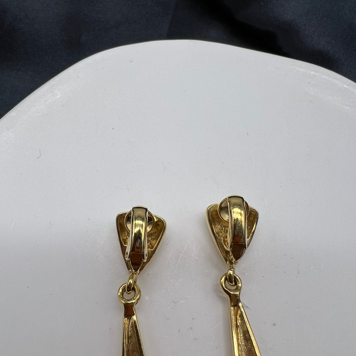 Givenchy Vintage Dangling Golden Clip-On Earrings