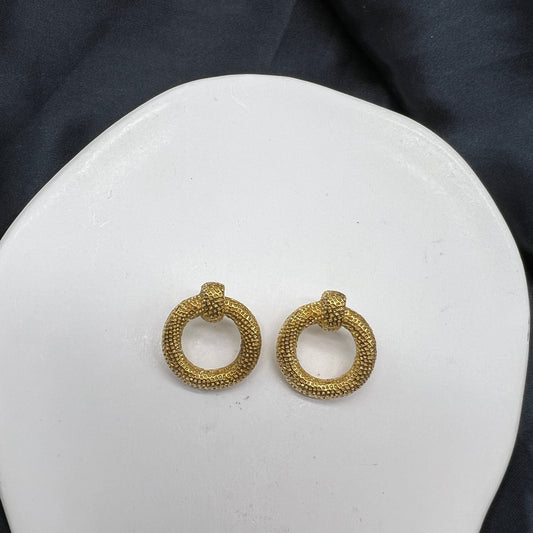 Christian Dior Vintage Golden Hoop Earrings