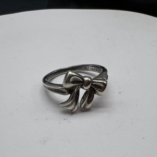 Tiffany Vintage Ribbon 925 Silver Ring #9