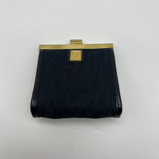 Christian Dior Vintage Black Trotter Coin Case