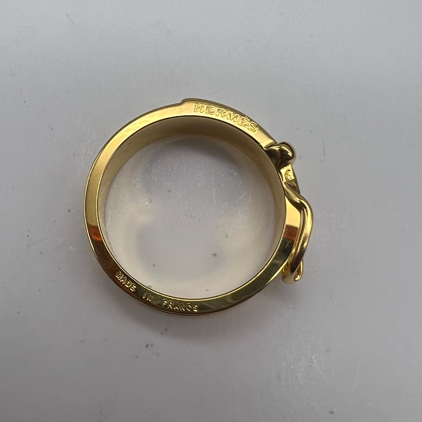 Hermes Vintage Golden Scarf Ring