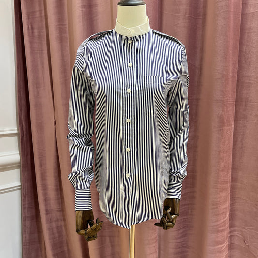 Celine Vintage Blue Striped Shirt