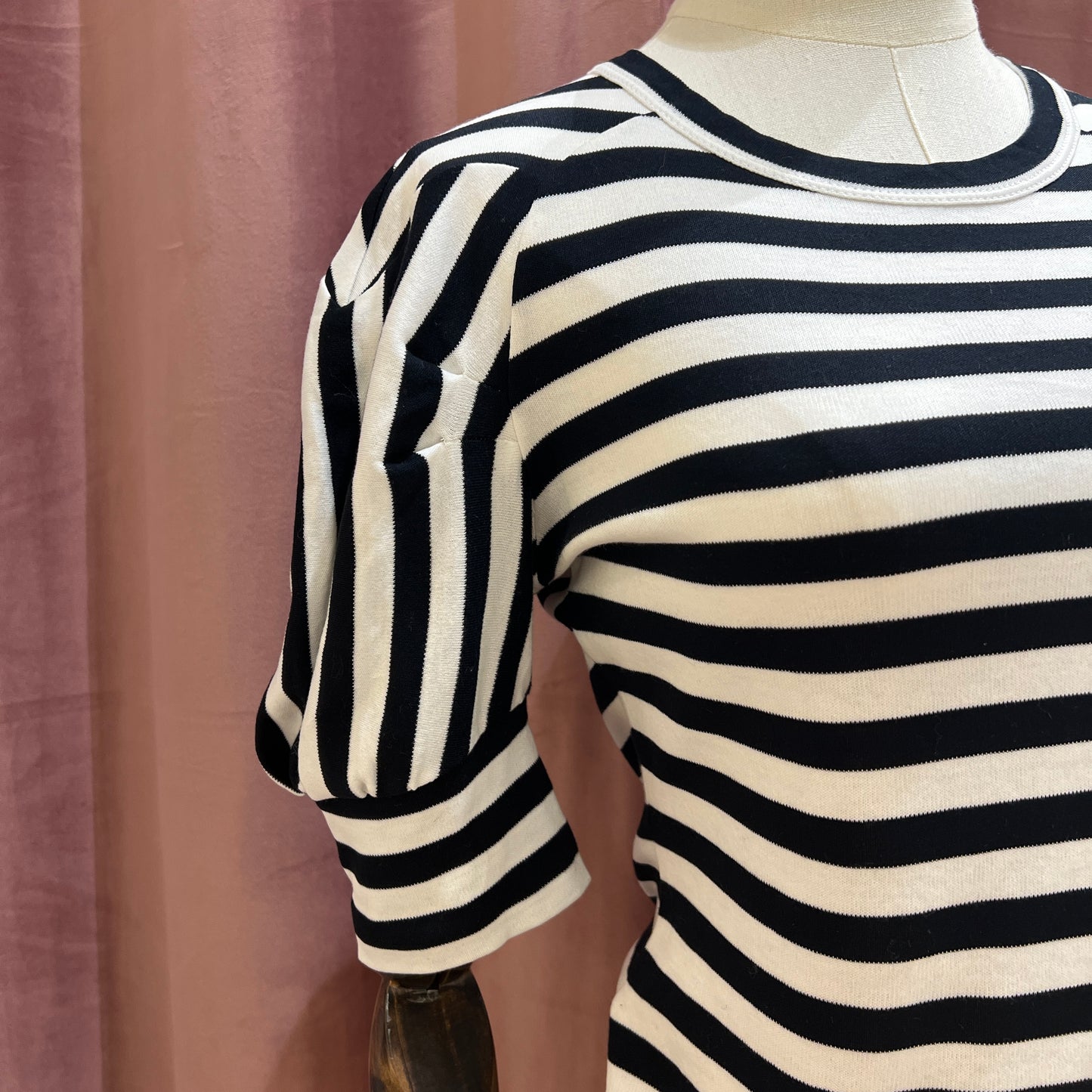 Louis Vuitton Vintage Black And White Stripes Knit Top