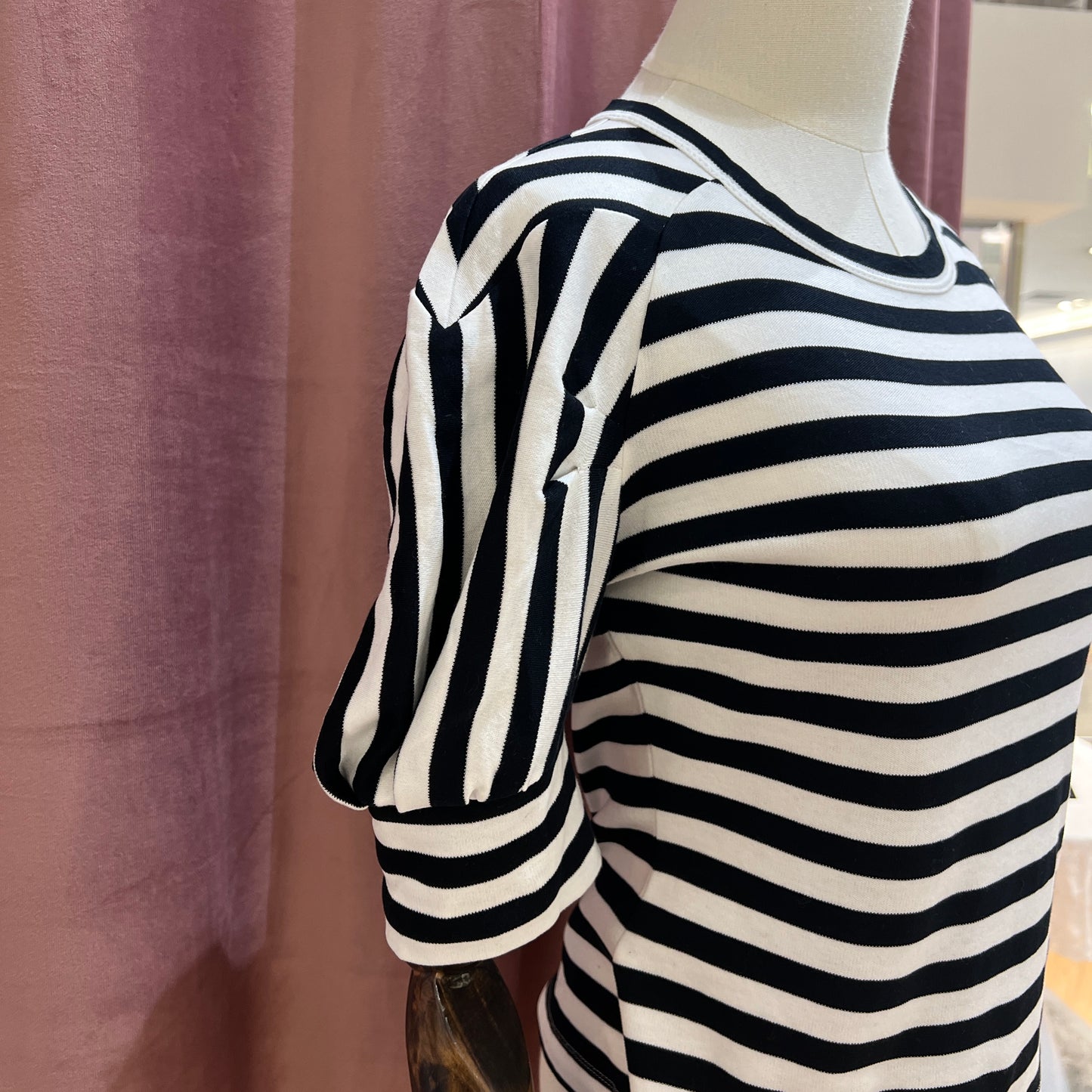 Louis Vuitton Vintage Black And White Stripes Knit Top