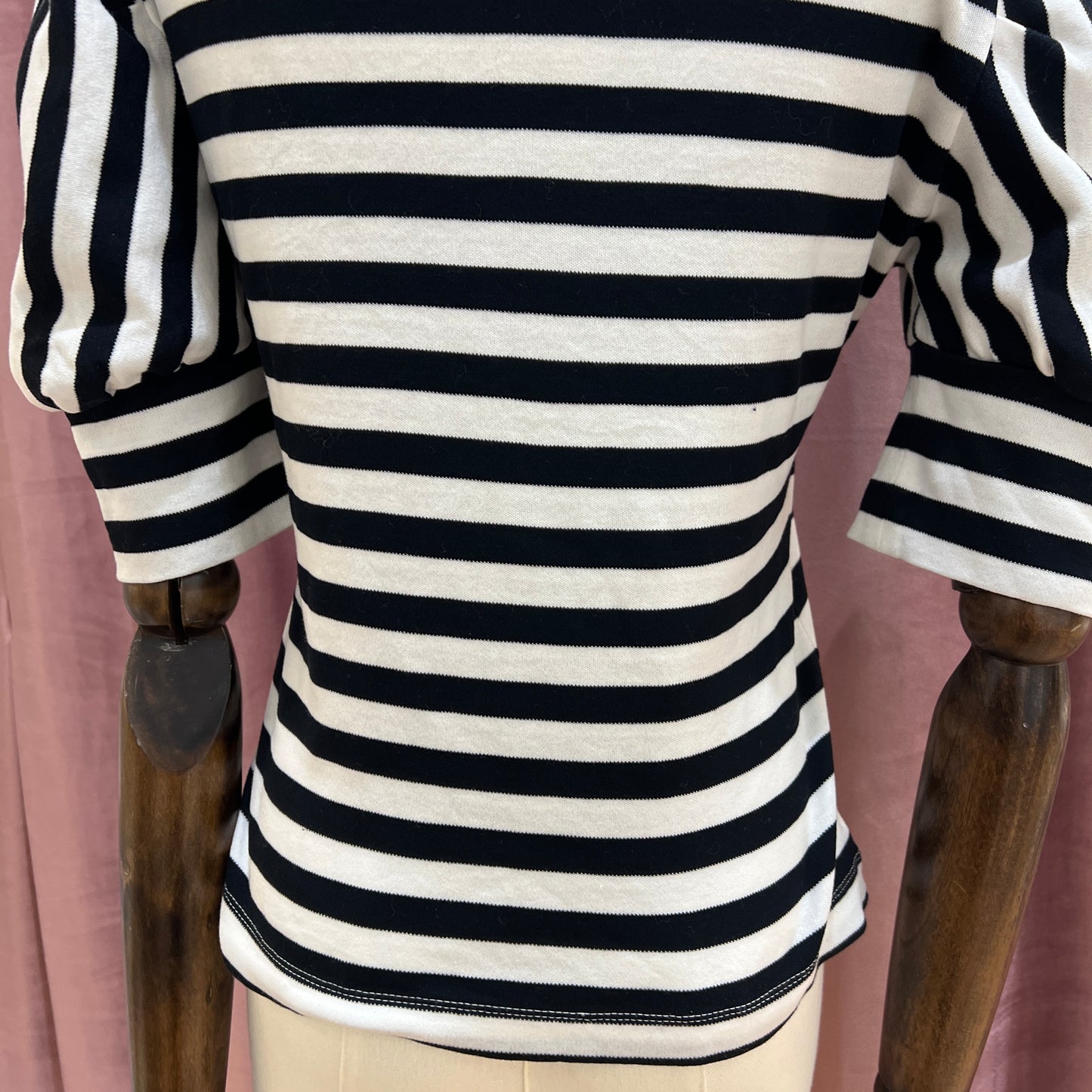 Louis Vuitton Vintage Black And White Stripes Knit Top