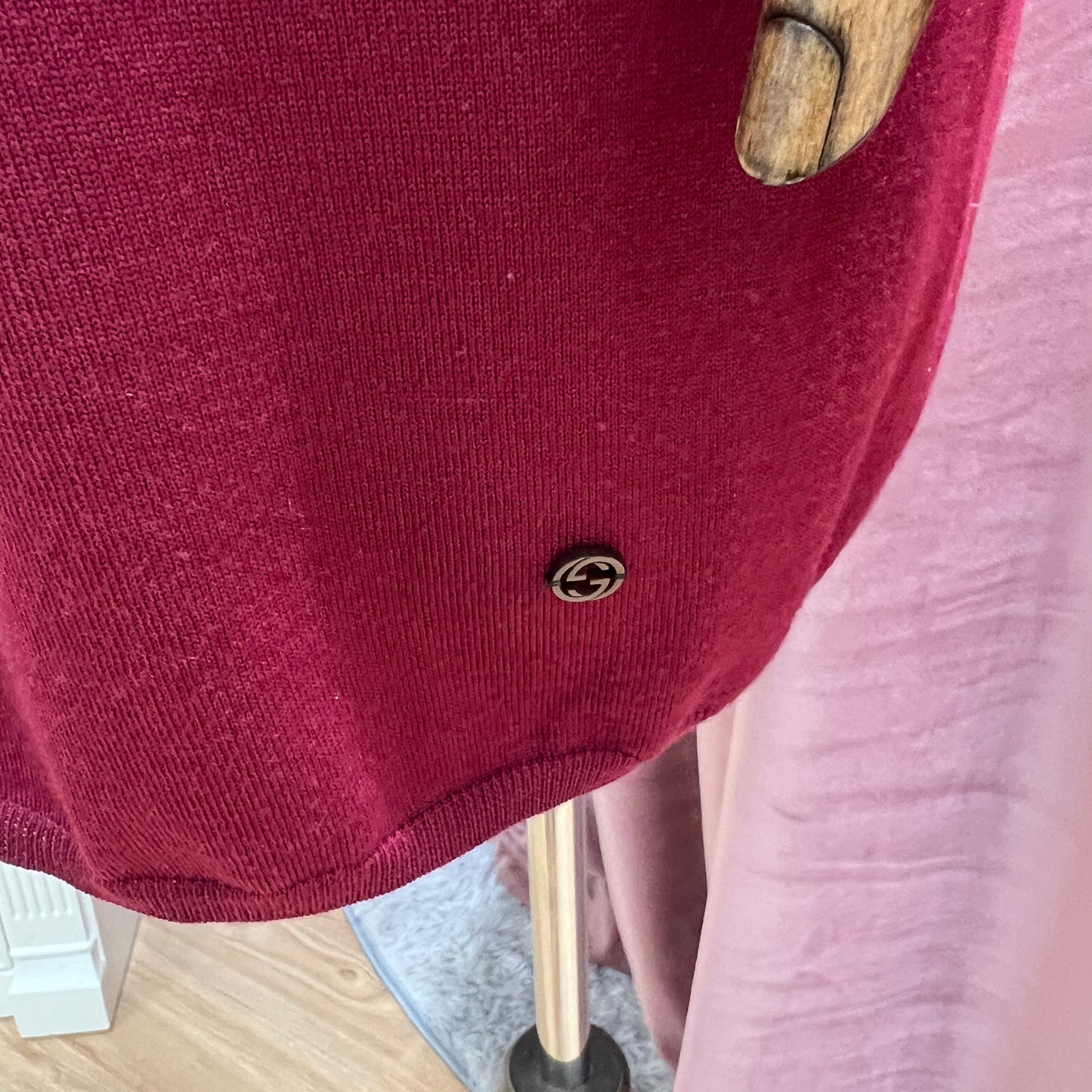 Gucci Sleeveless Burgundy Red Dress