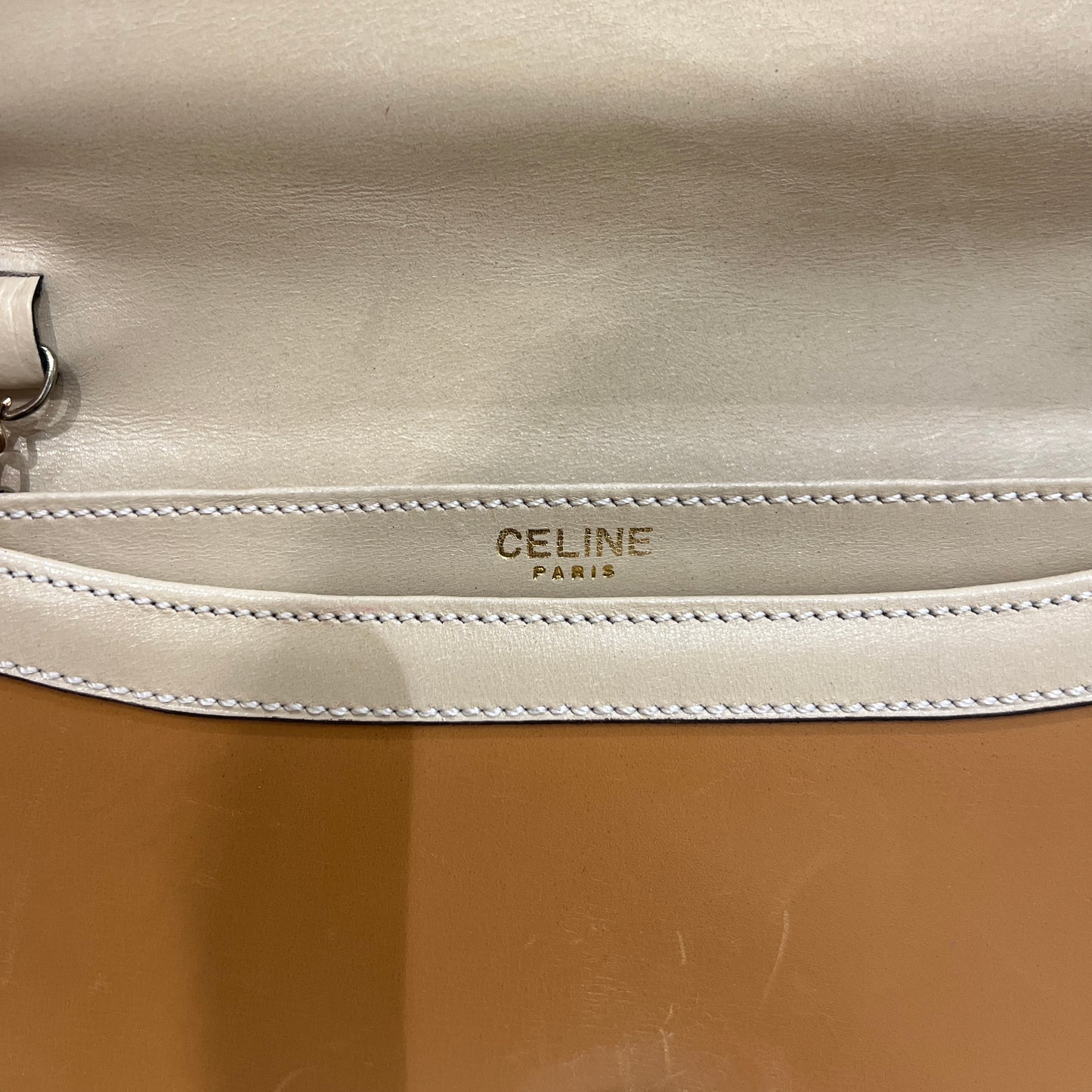 Celine Vintage Two Tone Chain Shoulder Bag