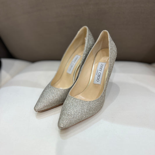 Jimmy Choo Signature 85 Glitter Pumps