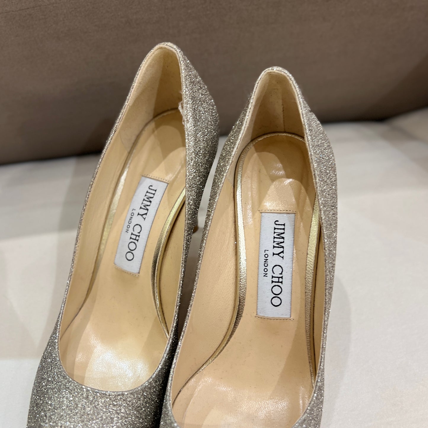 Jimmy Choo Signature 85 Glitter Pumps