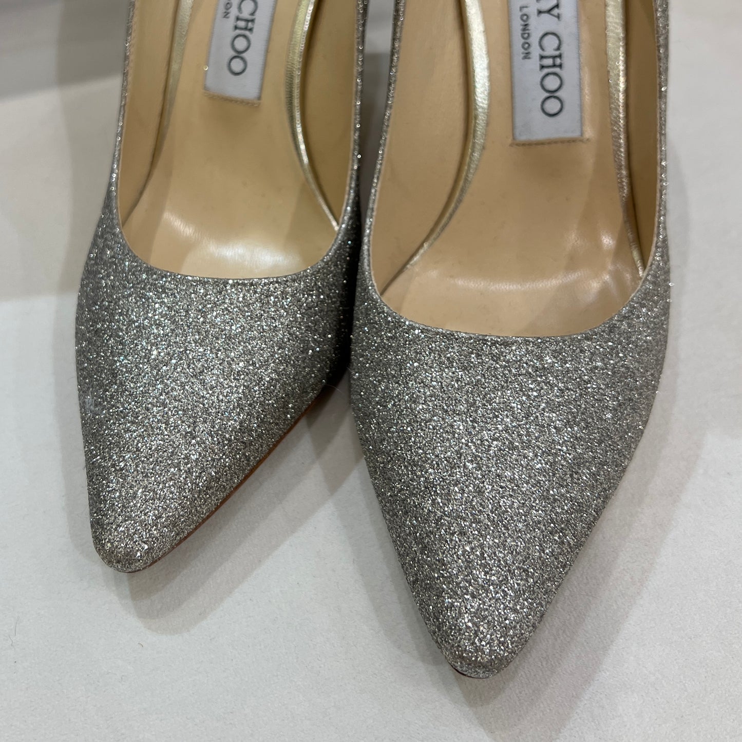 Jimmy Choo Signature 85 Glitter Pumps