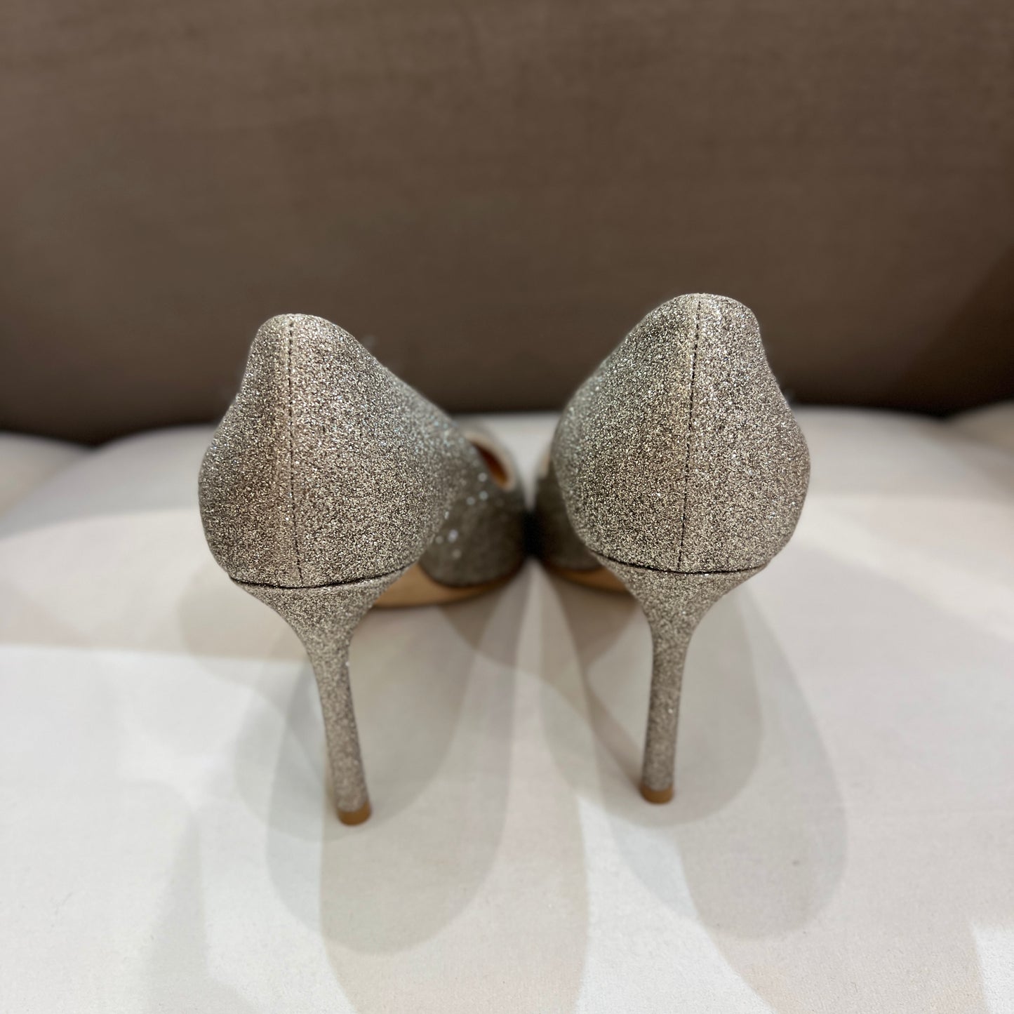 Jimmy Choo Signature 85 Glitter Pumps