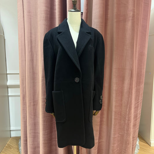 Christian Dior Vintage Wool X Angora Lack Color Long Coat